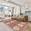 Crystal Print Kiran Moroccan Bohemian Medallion Tile Indoor Livingroom Dining Bedroom Flat Pile Easy Care Area Rug - 4 of 4
