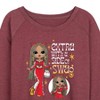 Women's - LOL Surprise! - Extra w/ a Side of Swag Lightweight French Terry Wide Neck Long Sleeve Graphic Shirt - 2 of 4