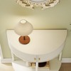 KTMBDW Entryway Table Fluted Half Moon Console - Hidden Storage with Gold Handles - Modern Narrow Console Table for Living Room & Hallway - 3 of 4