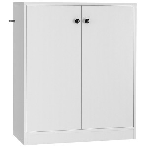 Costway 2-Door Storage Cabinet Buffet Cabinet with  3 Shelves Sideboard for Kitchen Hallway - 1 of 4