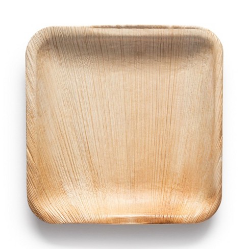 Smarty Had A Party 6" Square Palm Leaf Eco Friendly Disposable Appetizer/Salad Plates (100 Plates) - image 1 of 1