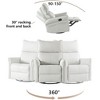 CENGHU Leather Rocking Recliner Chair, 360� Swivel Nursery Rocking Chair, Modern Glider Chair, Single Sofa Chair for Bedroom, Living Room - 4 of 4