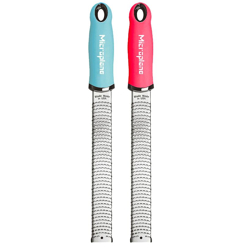 Microplane Premium Classic Zester Grater, Set of 2, Purist Blue & Rouge, 1 of 2