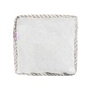 Caiman Boho Handcrafted Fabric Cube Pouf Natural/White - Christopher Knight Home: Striped, Indoor Use, No Assembly Required - 3 of 4