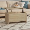 vidaXL Lift Top Coffee Table with Hidden Storage, Sonoma Oak Color, Modern Design, Engineered Wood, - 2 of 4
