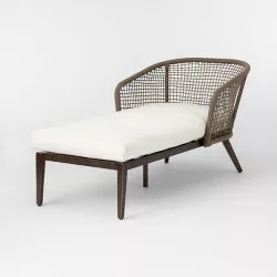 Risley Oversized Rope Patio Chaise Lounge - Linen - Project 62™