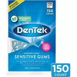 DenTek Comfort Clean Floss Picks For Sensitive Gums - 150ct