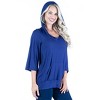 24seven Comfort Apparel Womens Trendy Oversized Fashion Hoodie Top - 2 of 4
