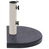 vidaXL Umbrella Base Patio Parasol Stand for Poles of 1.5"/1.9" Weighted Base - Black - 3 of 4