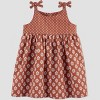 Carter's Just One You® Baby Girls' Geo Floral Dress with Hat - Brown - image 2 of 3