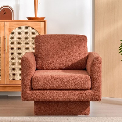 NixBex Modern Swivel Accent Chair with 360 Degrees Armchair Thick Padded Single Sofa Chair Upholstered Comfy Barrel Chair