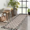Floral Irregular Edge Carpet Indoor Non Slip Washable Boho Vintage Entry Rug Low Pile Throw Rugs for Entryway - 2 of 4