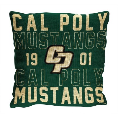 NCAA Cal Poly Mustangs 20"x20" Woven Pillow