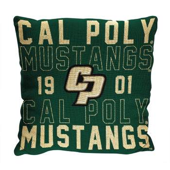 NCAA Cal Poly Mustangs Stacked Woven Pillow