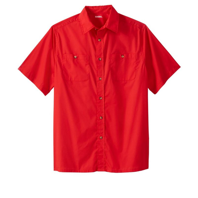 KingSize Men's Big & Tall Short-Sleeve Pocket Sport Shirt, 1 of 2