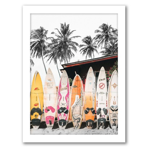 SURFBOARD HAWAII SURF UP GIRL children nursery wall art decor prints 