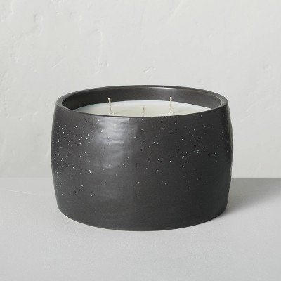 35oz Smoked Woods 5-Wick Speckled Ceramic Fall Candle - Hearth & Hand™ with Magnolia