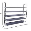 GustoWave 5-Layer Shoe Rack 100cm Super Wide Extra Large Combined Simple Shoe Holder Black - 4 of 4