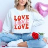 Simply Sage Market Women's Graphic Sweatshirt Love Stacked Smiley Face - 2 of 4