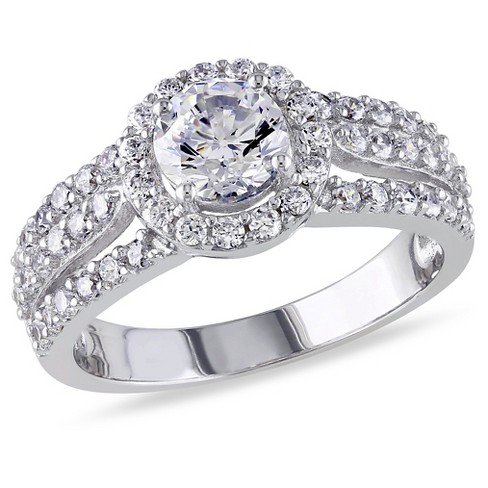 Cubic Zirconia Engagement Ring - Silver : Target