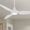 52" Minka Aire Modern Outdoor Ceiling Fan with LED Light Remote Control Flat White Wet Rated for Patio Exterior Porch Gazebo Barn - 2 of 4