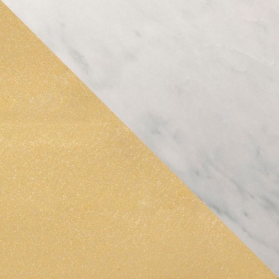 Faux White Marble/Gold
