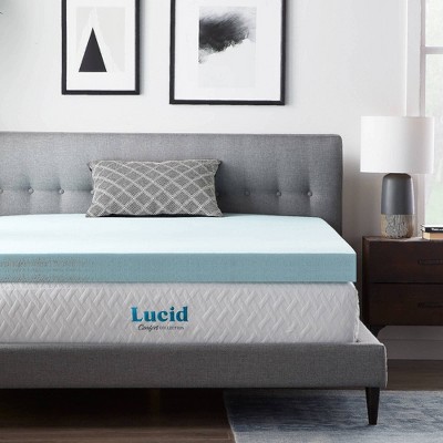 Queen Comfort Collection 4 Gel And Aloe Infused Memory Foam Mattress Topper  - Lucid : Target