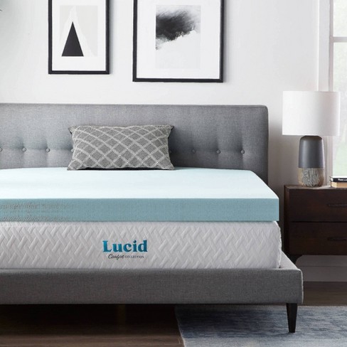 Comfort Collection 4 Gel And Aloe Infused Memory Foam Mattress Topper Lucid Target