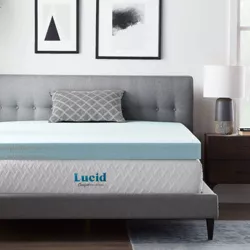 Comfort Collection 4" Gel and Aloe Infused Memory Foam Mattress Topper - Lucid