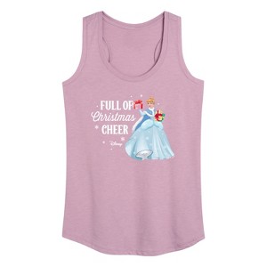 Women's - Disney - Full Of Christmas Cheer Cinderella Graphic Racerback Tank - 1 of 4