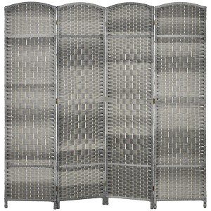 Aghana Digitals 3-Panel Folding Privacy Screen, 6' Tall Pine Wood Frame with Polypropylene Weave, - 1 of 4