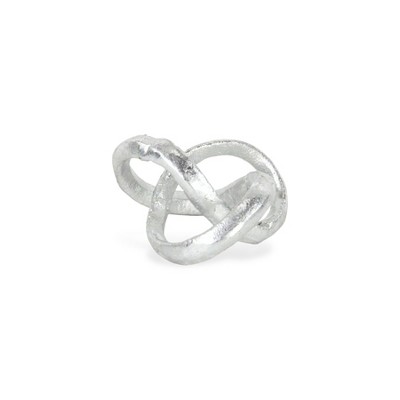 Cheung's Kompo Modern Silver Abstract Infinite Knot Décor