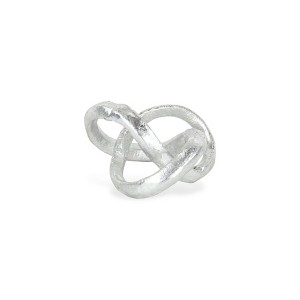 Cheung's Kompo Modern Silver Abstract Infinite Knot Décor - 1 of 4