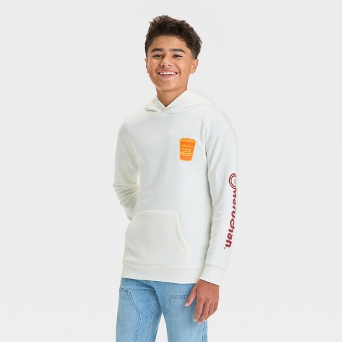 Boys Pullover Maruchan Graphic Hoodie Sweatshirt art class Cream XS