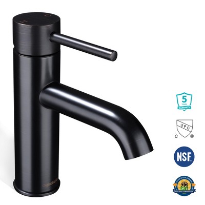 Oil Rubbed Bronze Single Handle Bathroom Faucet with Deck Plate