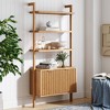 Nathan James 71.9" Jasper Wood Fluted Bookshelf - 2 of 4