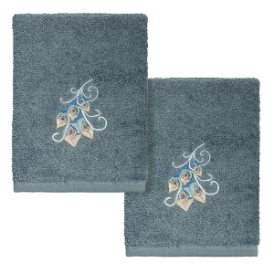 Linum Home Textiles 100% Turkish Cotton PENELOPE Embellished Towel Set - 1 of 4