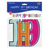 Beistle Foil Happy 19th Birthday Streamer, 7½" x 5', (2/Pkg) Multicolored - 2 of 2