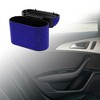 Unique Bargains Car Trash Can Rhinestones Hanging Car Door ABS Trash Bin Blue Black 1 Pcs - 3 of 4