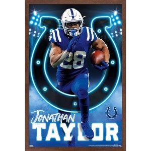 Trends International NFL Indianapolis Colts - Jonathan Taylor 22 Framed Wall Poster Prints - 1 of 4