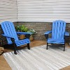 Sunnydaze Plastic All-Weather Heavy-Duty Outdoor Adirondack Chair with Drink Holder - 3 of 4