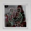 Northlight LED Lighted Wreath Window Silhouette Christmas Decoration - 16" - Red and Green - image 3 of 4