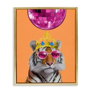 Stupell Industries Disco Tiger with Crown, 31" x 25" - 1 of 4