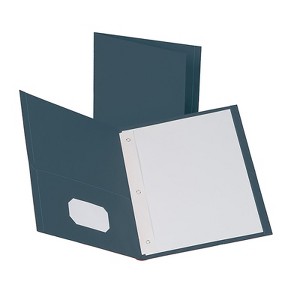 Twin Pocket Folders with Fasteners, Dark Blue, Box of 25 - 1 of 1