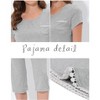 cheibear Women's Round Neck Loungewear with Capri Pants Pajama Set - 4 of 4