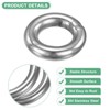 Unique Bargains Dream Catcher Stainless Steel Macrame Wreath Floral Round Metal O Rings 2 PCS - 2 of 4