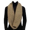 Wrapables Two Tone Warm Winter Knit Infinity Scarf, Brown & Beige - 4 of 4