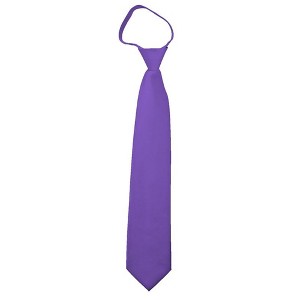 Men's Solid Color Zipper Neckties - 1 of 3