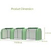 Greenhouses for Outdoors Heavy Duty, Large Walk In Greenhouses for Outside with Roll-Up Door & Reinforced Frame - 4 of 4