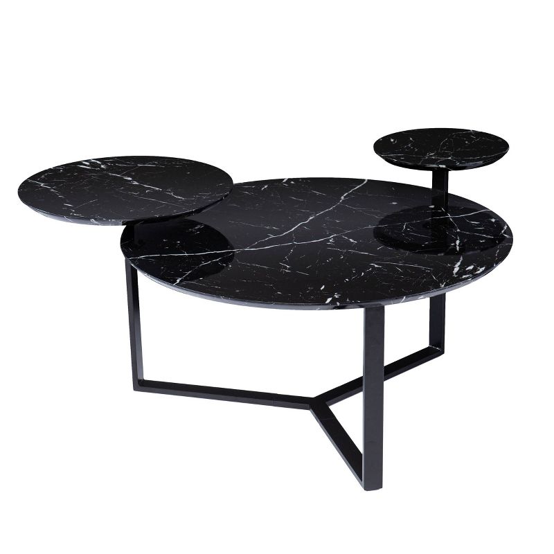Wibeau Faux Marble Cocktail Table Black - Aiden Lane, 1 of 10